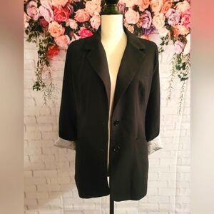 2/$40 deals Monroe and Main size 10 Black  Blazer Jacket Silver lining